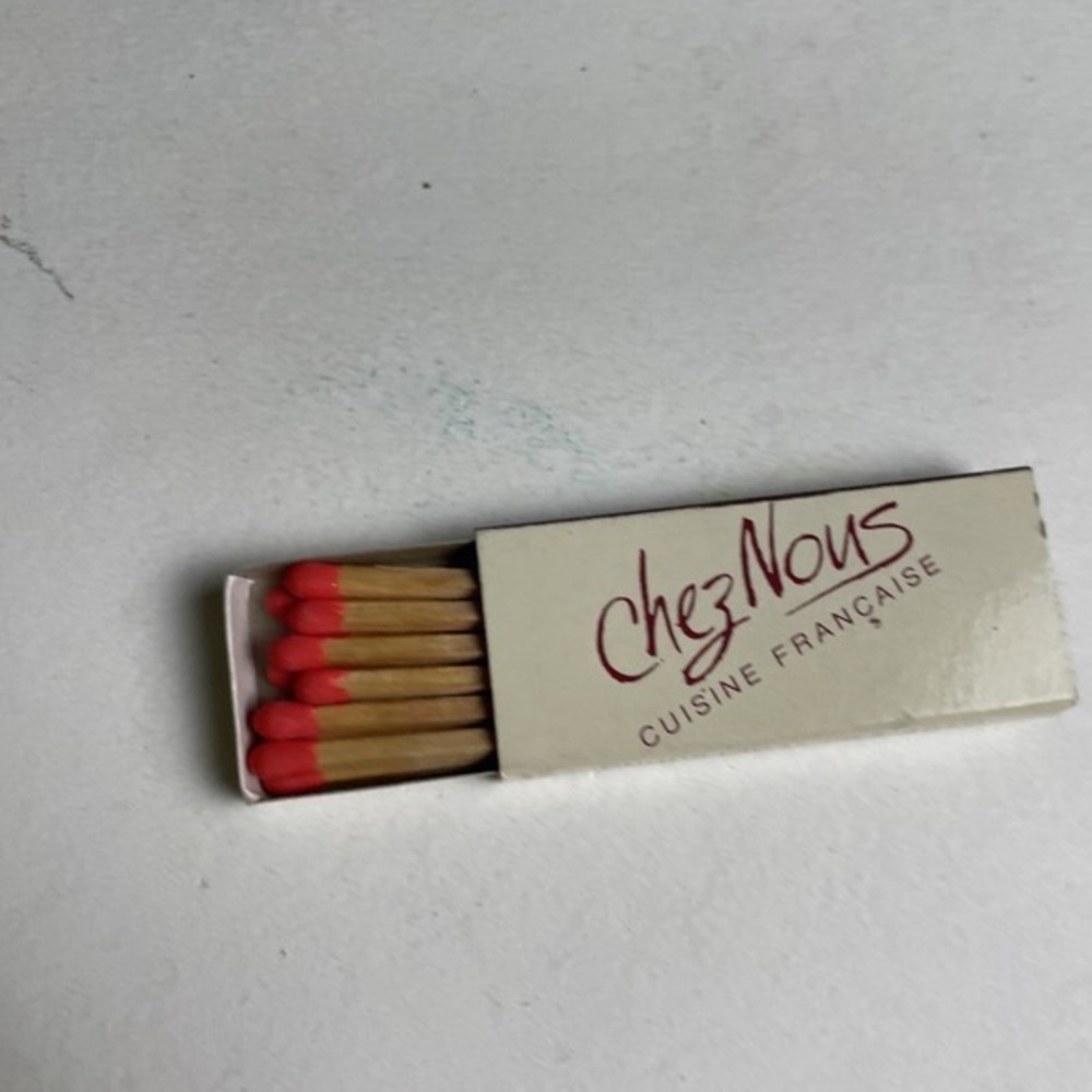Vintage Chez Nous Cuisine Française Matchbook - Collectible Restaurant - Picture 3 of 5